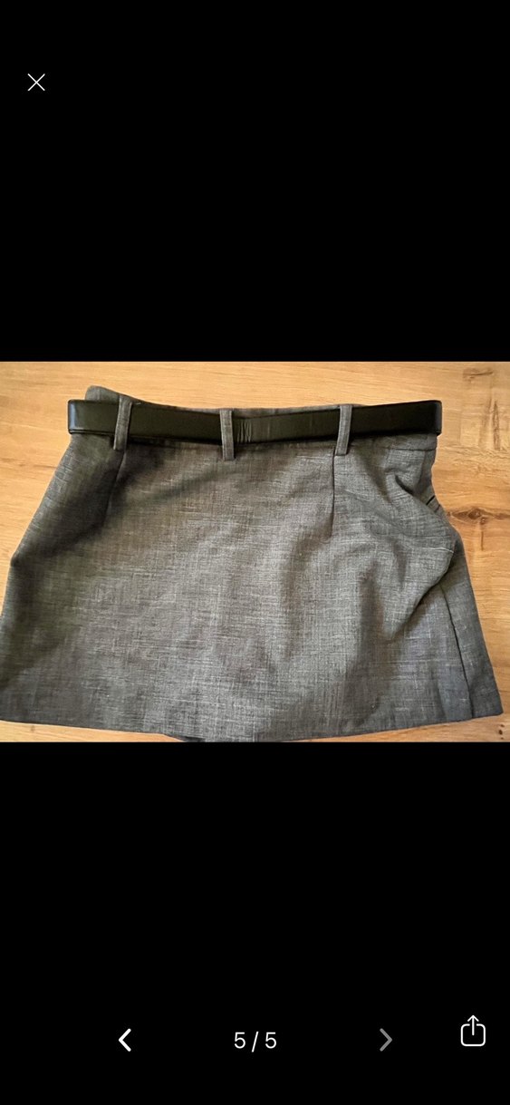 Stradivarius gri etek kemerli - Görsel 5