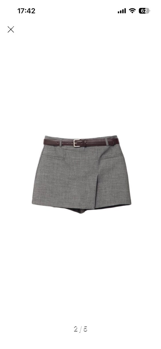 Stradivarius gri etek kemerli - Görsel 2