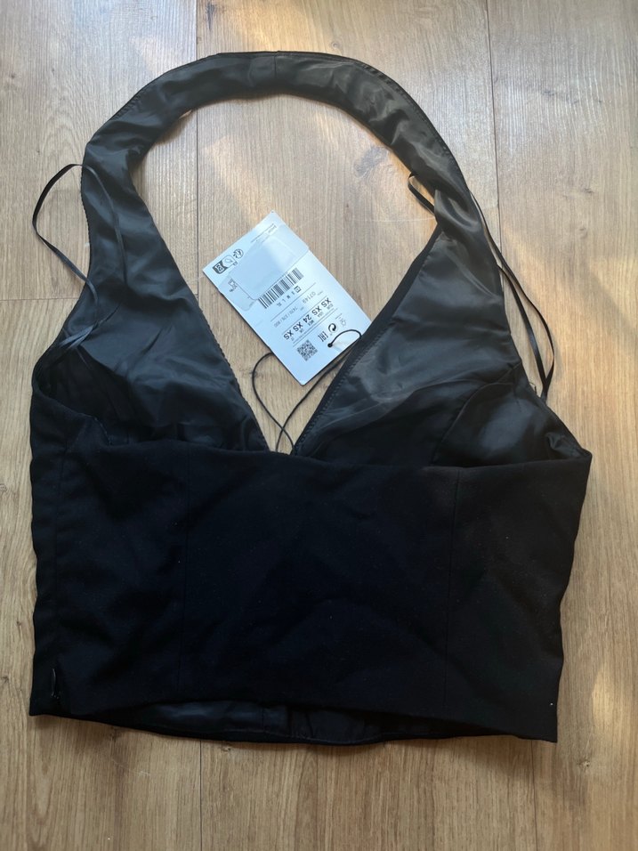 Pull  bear siyah  halter yaka - Görsel 2