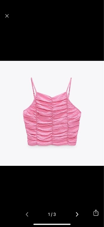 Zara drape detaylı pembe keten bluz