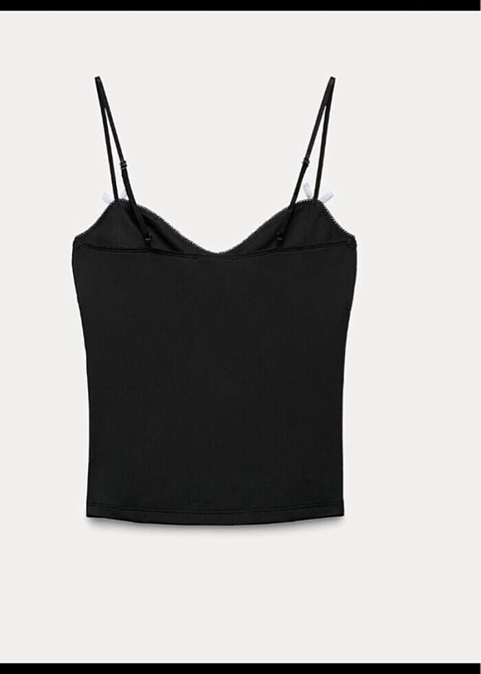 Zara askılı siyah bluz - Görsel 2