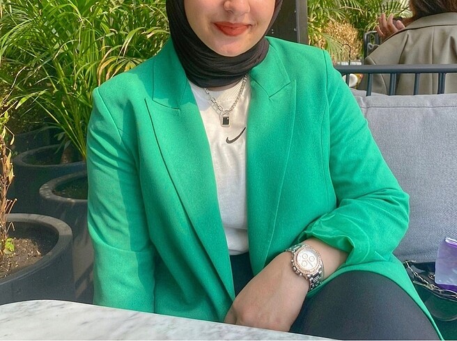 l Beden yeşil Renk Blazer ceket