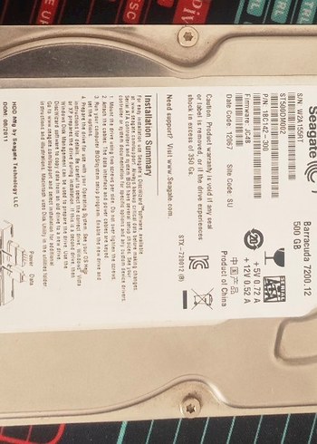 Seagate Barracuda 7200.12 500GB Sabit Disk