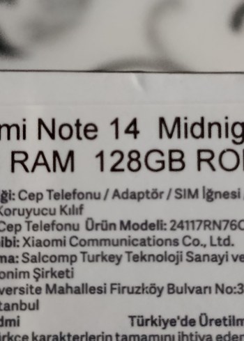 Xiaomi Redmi Note 14 Siyah Android Telefon - Görsel 3