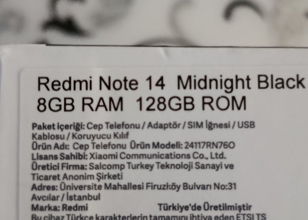Xiaomi Redmi Note 14 Siyah Android Telefon - Görsel 3