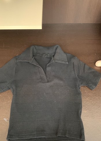 Siyah Polo Tişört Kısa Kollu