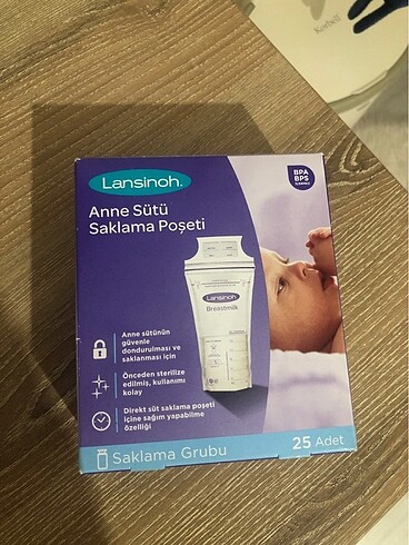 Lansinoh süt saklama poşeti