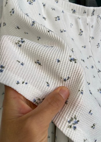 m Beden beyaz Renk Uzun Kollu Baskılı Mini Kadın Pijama Takımı