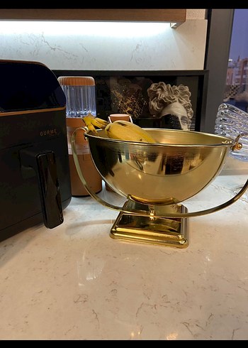 Parlak Altın Dekoratif kase - Görsel 3