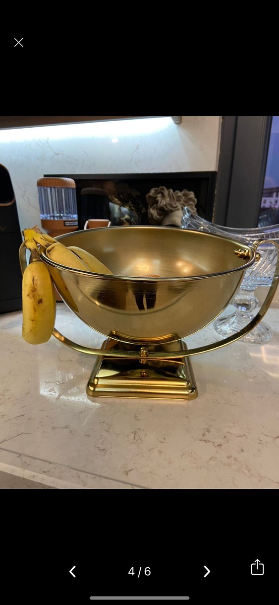 Parlak Altın Dekoratif kase - Görsel 2