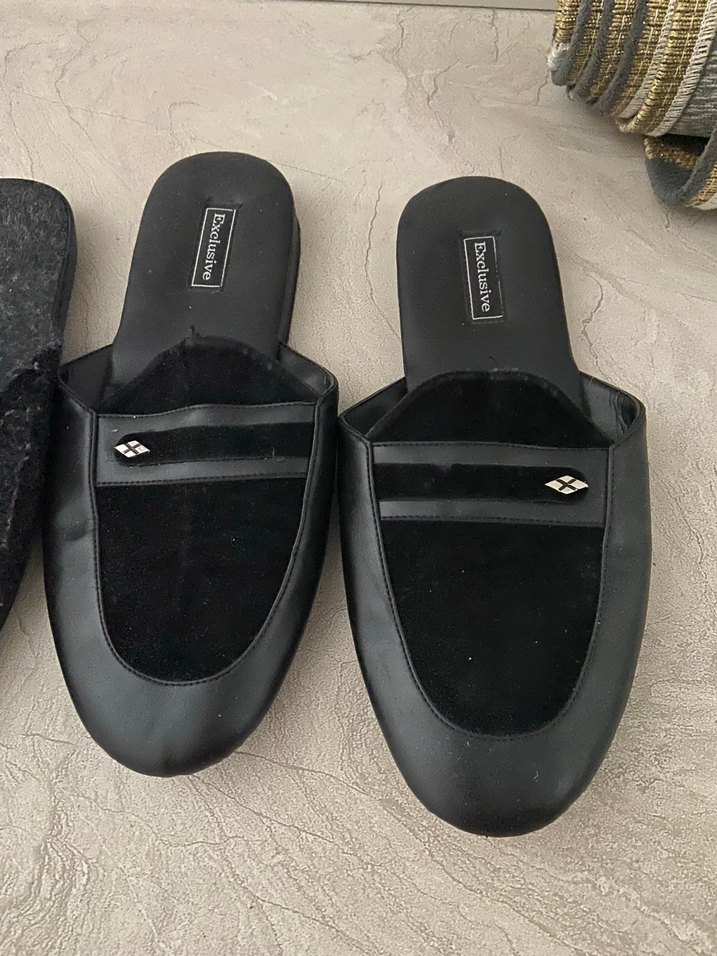 Erkek Siyah Minimalist Ev Terlikleri - Görsel 3