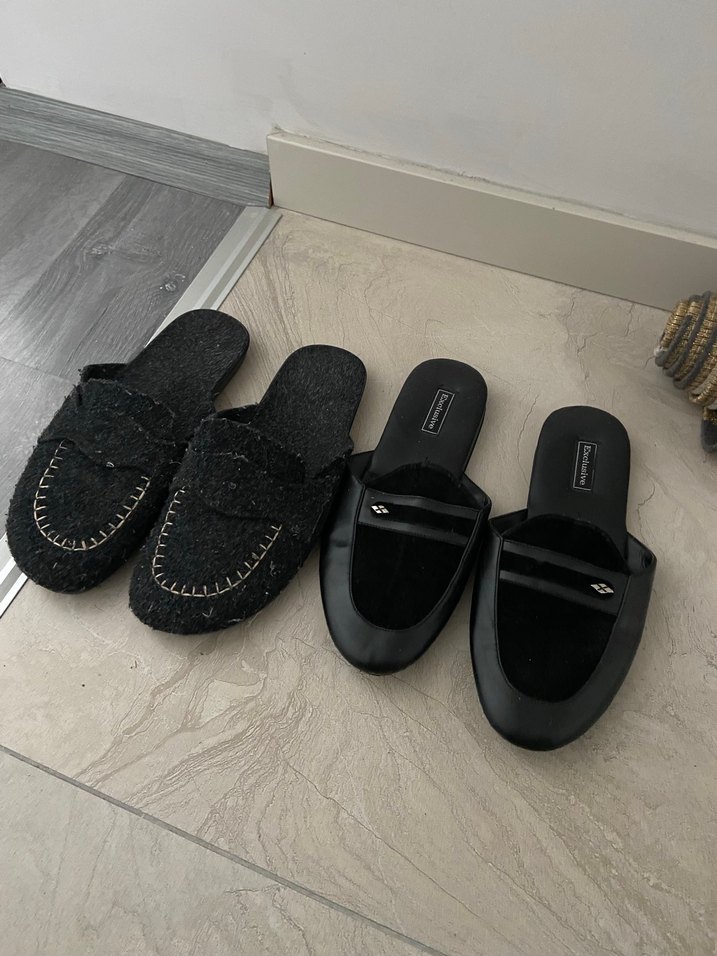 Erkek Siyah Minimalist Ev Terlikleri - Görsel 2