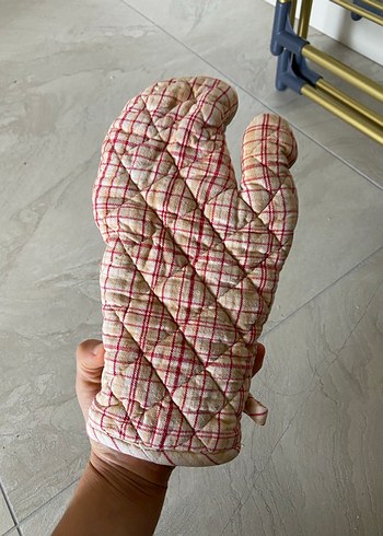 Nakışlı Beyaz Fırın Eldiveni - Görsel 2