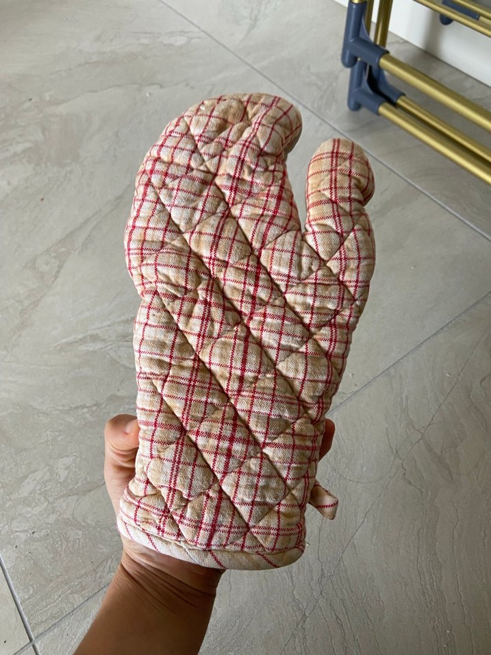 Nakışlı Beyaz Fırın Eldiveni - Görsel 2