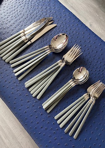 Gri Saplı 30 Parça Çatal Kaşık Bıçak Seti - Görsel 5