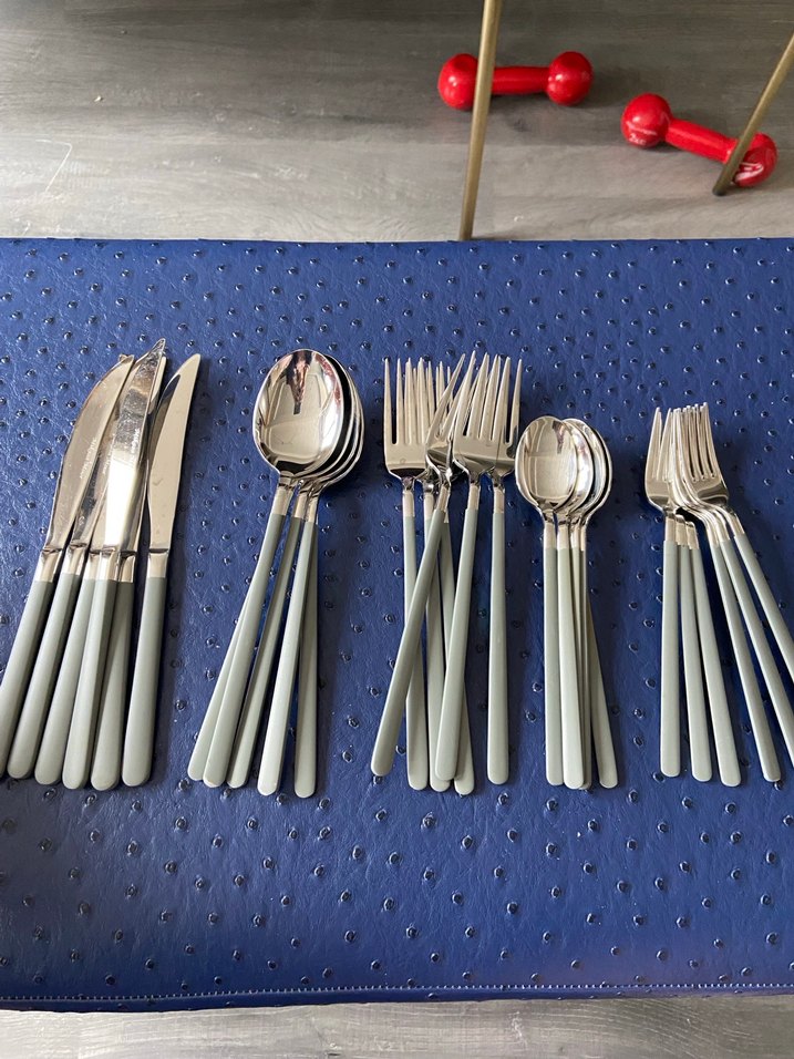 Gri Saplı 30 Parça Çatal Kaşık Bıçak Seti - Görsel 2