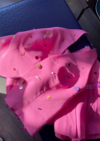 Pembe Nakışlı Mini Ikılı takım  - Görsel 8