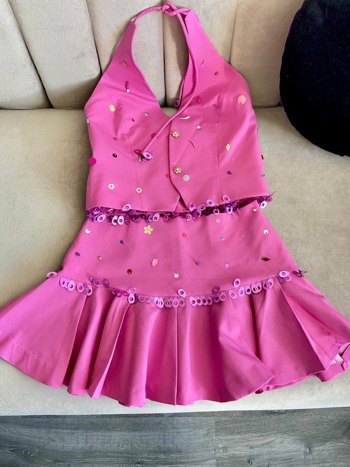 Pembe Nakışlı Mini Ikılı takım  - Görsel 3