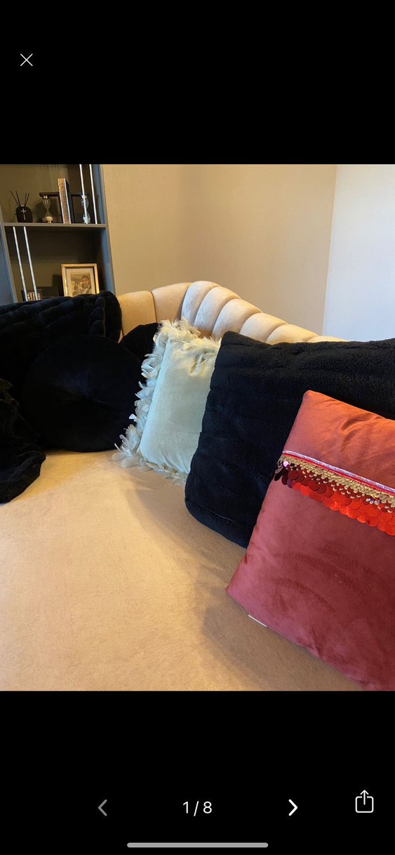 Bordo Bohem Nakışlı Parlak Yastık - Görsel 3