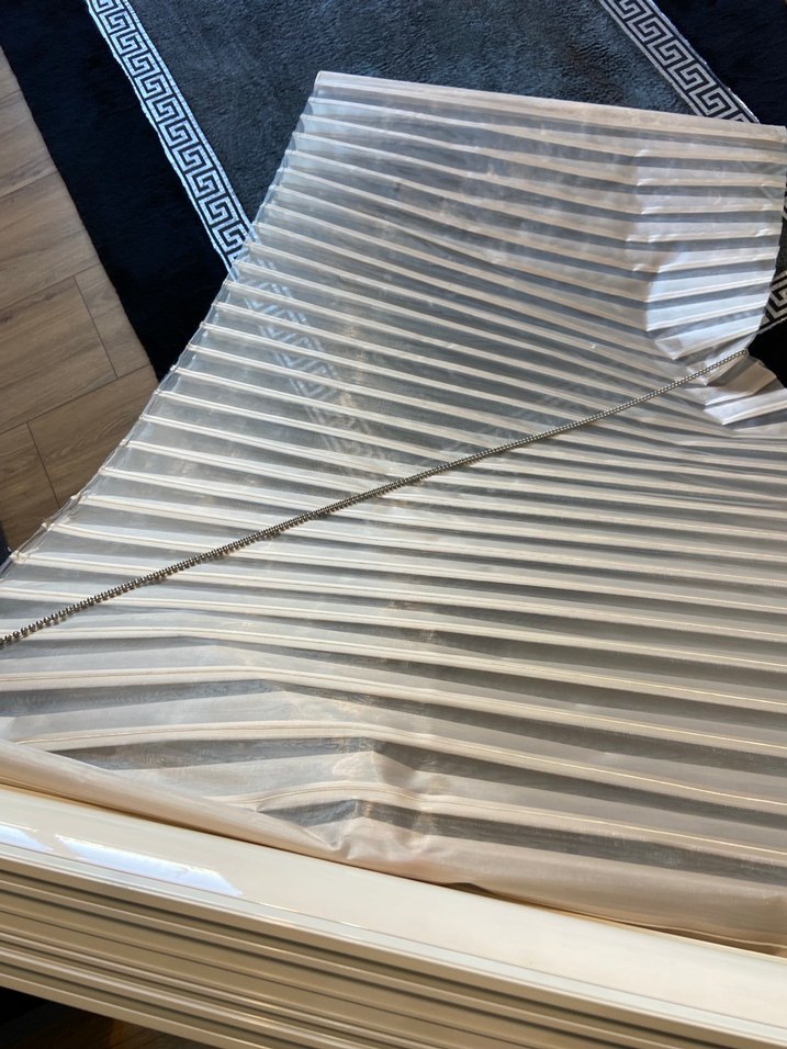 Bej Çizgili Modern Perde 2 adet var adet fiyatı - Görsel 3