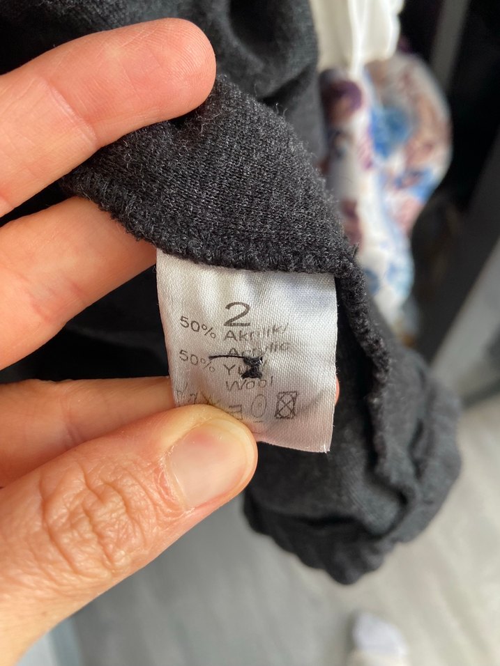 Gri Uzun Düğmeli palto - Görsel 2