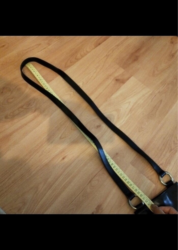 Askılı Çanta Deri Siyah - Görsel 5