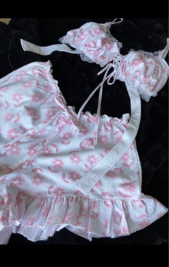 s Beden pembe Renk Çok tatlı pijama takımı