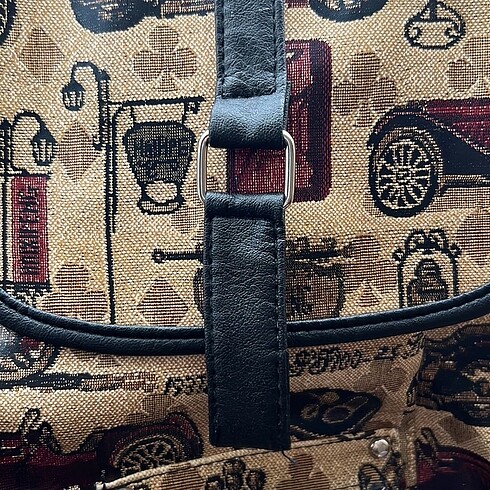 Diğer Deri vintage araba desenli sırt çantası