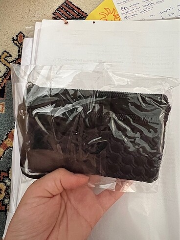 Diğer Küçük iki gözlü para cüzdanı siyah