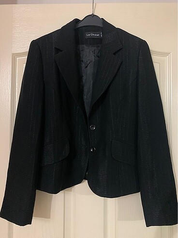Diğer siyah simli blazer ceket