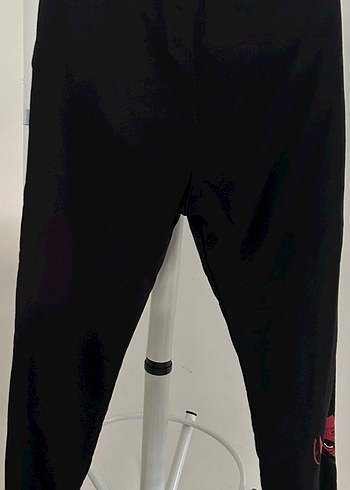 Chicago Bulls Baskılı Siyah Erkek Eşofman Altı - Görsel 4