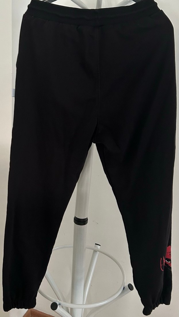 Chicago Bulls Baskılı Siyah Erkek Eşofman Altı - Görsel 4