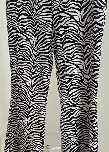 Zebra Desenli İspanyol paça Pantolon