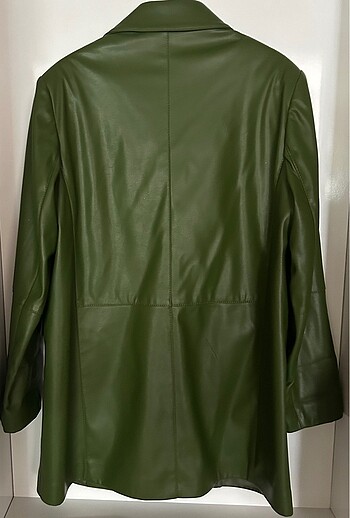 38 Beden yeşil Renk Kadın deri ceket