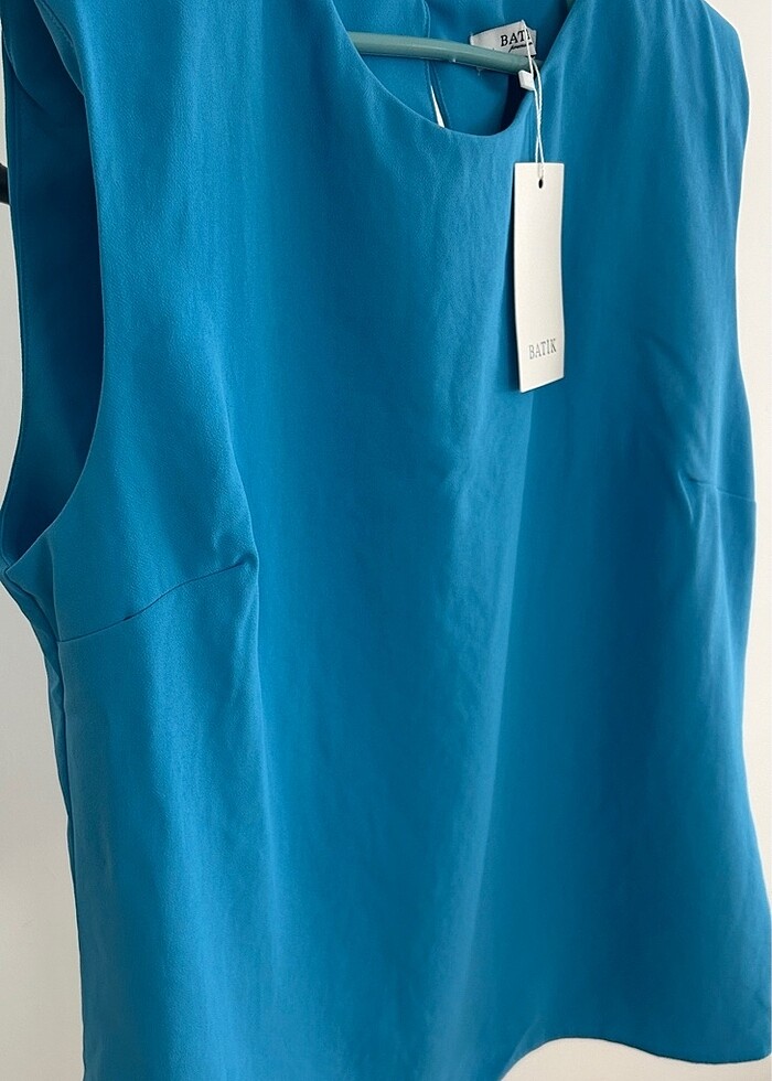 Kadın mavi bluz - Görsel 4