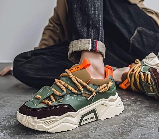 41 Beden çeşitli Renk Erkek yüksek taban renki sneaker