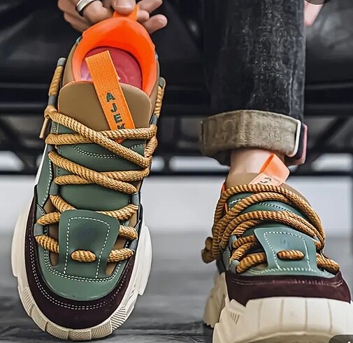 41 Beden Erkek yüksek taban renki sneaker