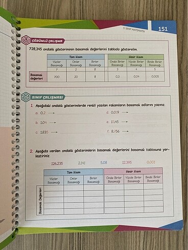 Beden 5.sınıf Bilfen Matematik Seyir Defteri