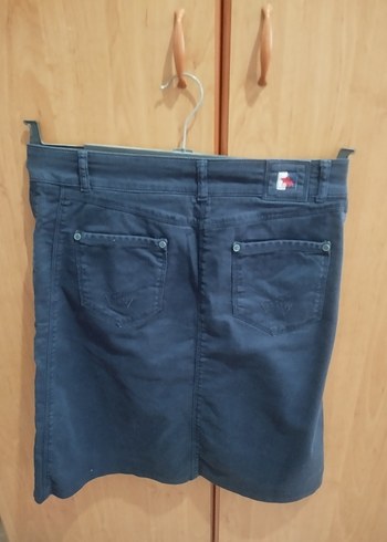 U.S Polo Assn. Lacivert Midi Denim Kadın Etek