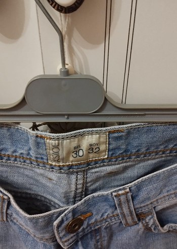 Düğmeli Gri Baskılı erkek Jean