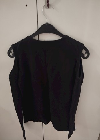 Kız Çocuk Siyah Baskılı Uzun Kollu Tişört - Görsel 3