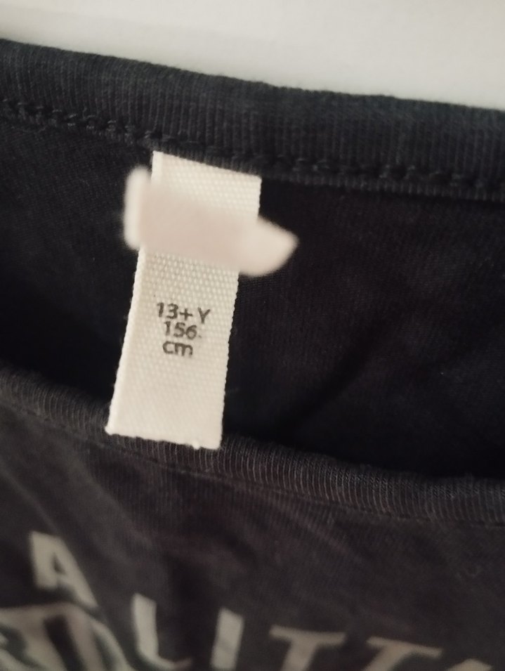 Kız Çocuk Siyah Baskılı Uzun Kollu Tişört - Görsel 4