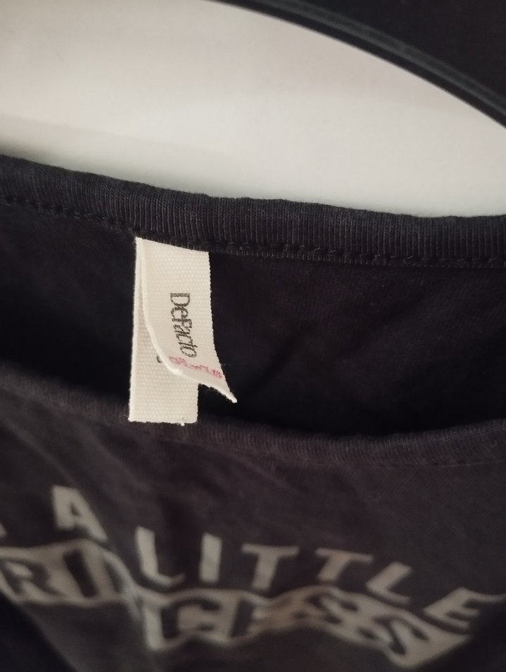 Kız Çocuk Siyah Baskılı Uzun Kollu Tişört - Görsel 2