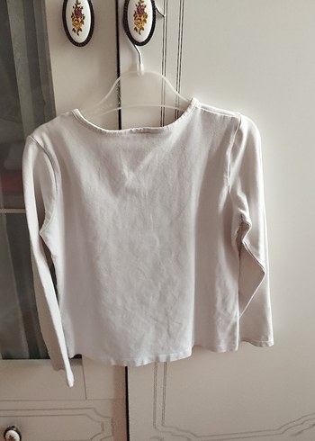 Pembe Kız Çocuk Uzun Kollu Fırfırlı Tişört - Görsel 2