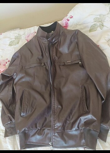 vintage deri kahverengi ceket
