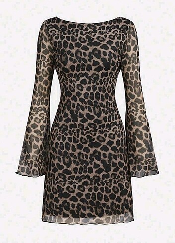Sheinside Leopar desenli elbise