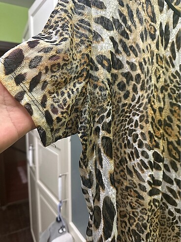 52 Beden çeşitli Renk Büyük beden leopar üst