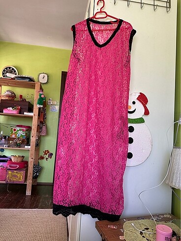 Pembe büyük beden elbise