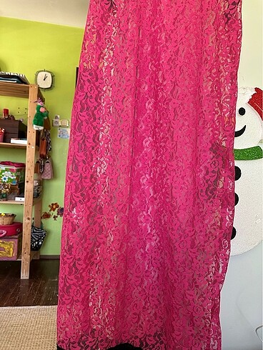 Diğer Pembe büyük beden elbise