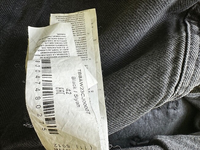 Büyük beden siyah kot pantolon - Görsel 9